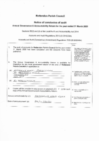 Notice of Conclusion of Audit
