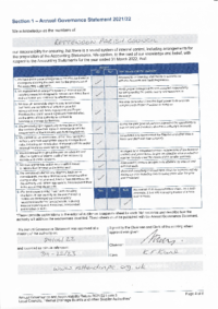 Governance and Accounting Statements
