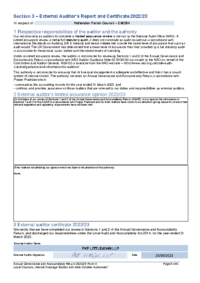 External Auditor’s Report