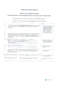 Conclusion of Audit