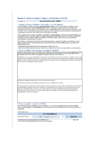 External Auditors Report – Section 3